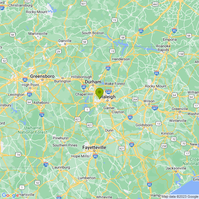 Static map image of Cary