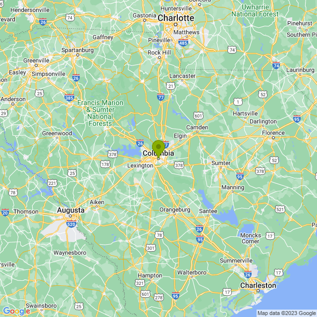 Static map image of Columbia