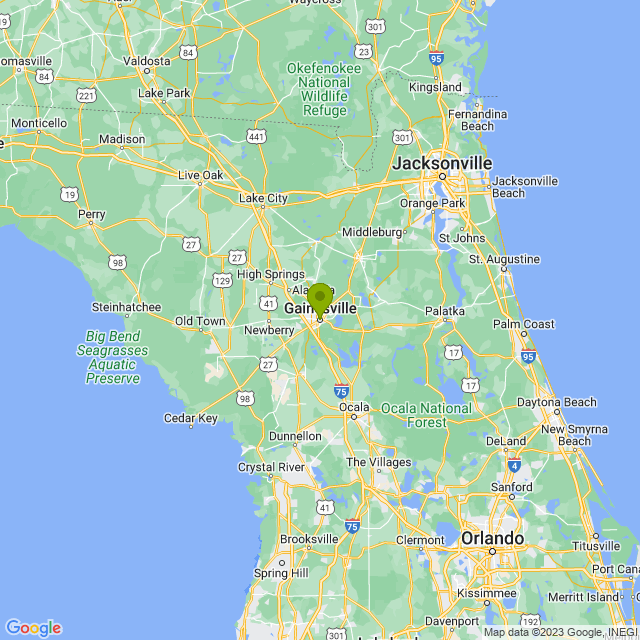 Static map image of Gainesville