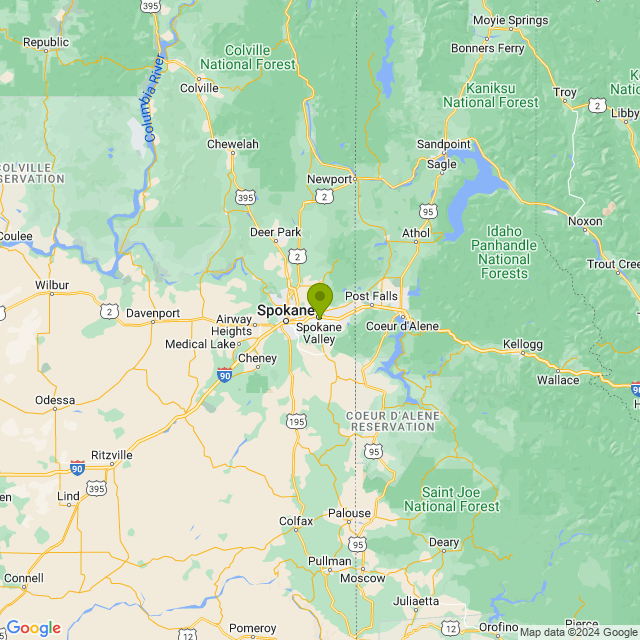 Static map image of Spokane Valley