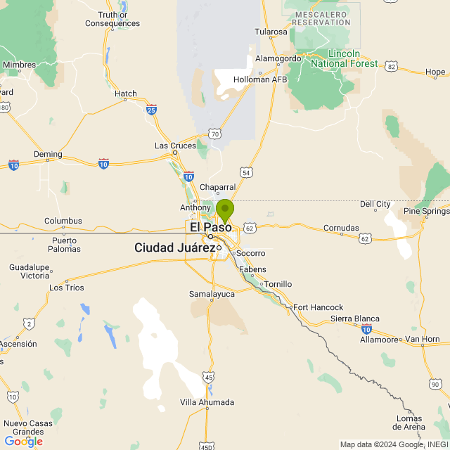 Static map image of Fort Bliss