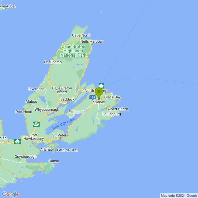 Static map image of Cape Breton