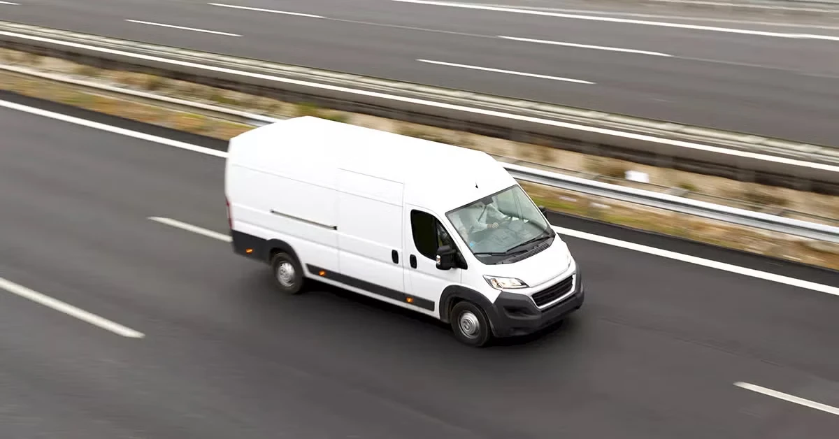 Sprinter van driving interstate